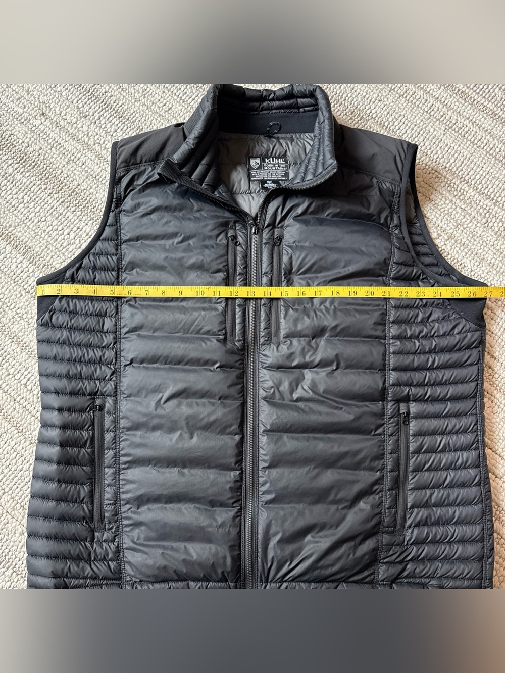 Kuhl Projekt Spyfire Vest Mens XXL Black Down Puffer Full Zip Goose Down - Picture 8 of 15